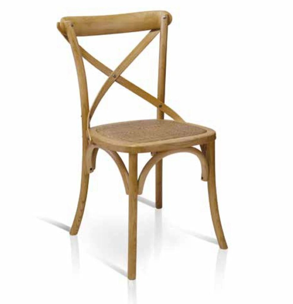 Sedia cross, thonet in tinta naturale