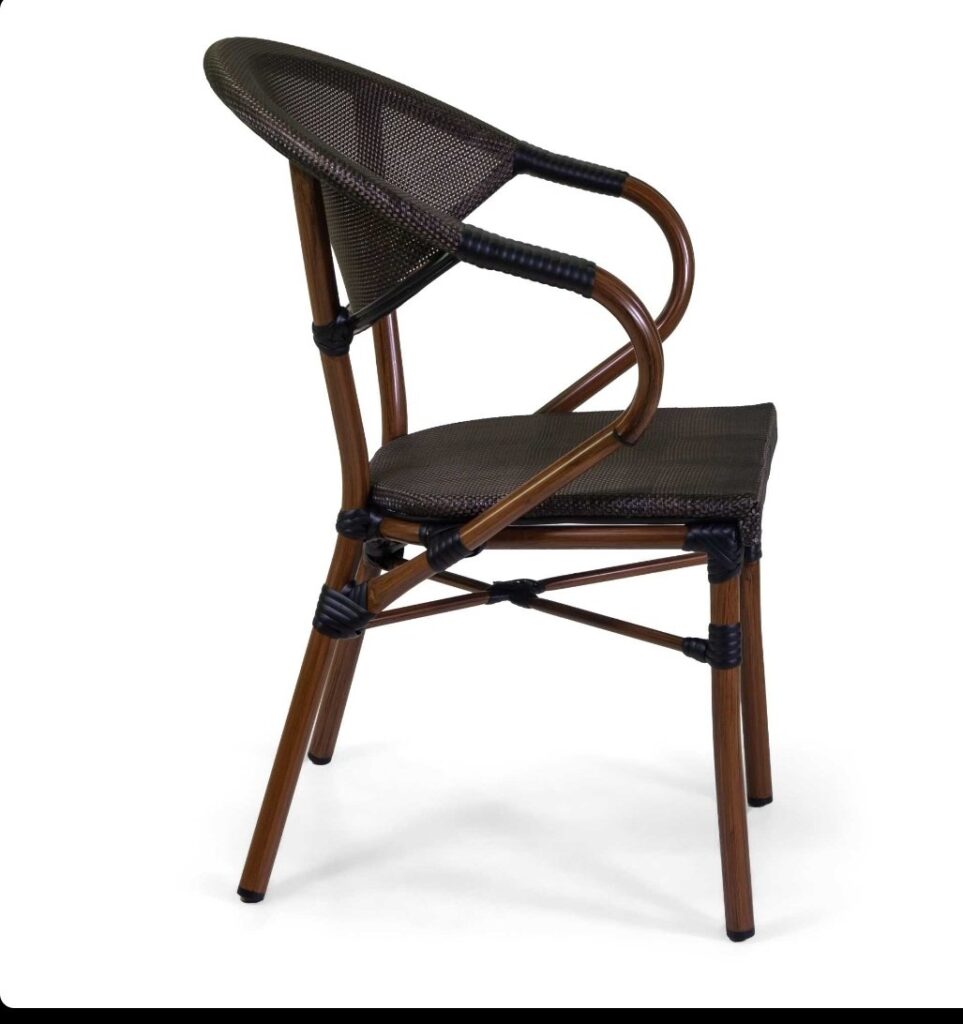 PoltronaPoltrona francese alluminio textilene noce cm58x59h45/82 
