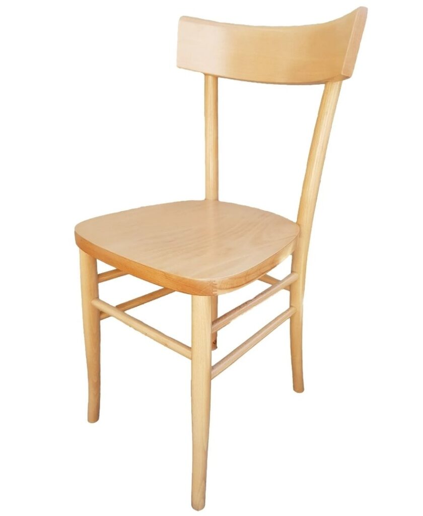 Sedia Milano Fuselli in legno verniciato colore Naturale