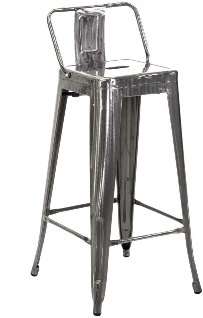 Sgabello ferro new bristol galvanizzato cm42x42h77/94