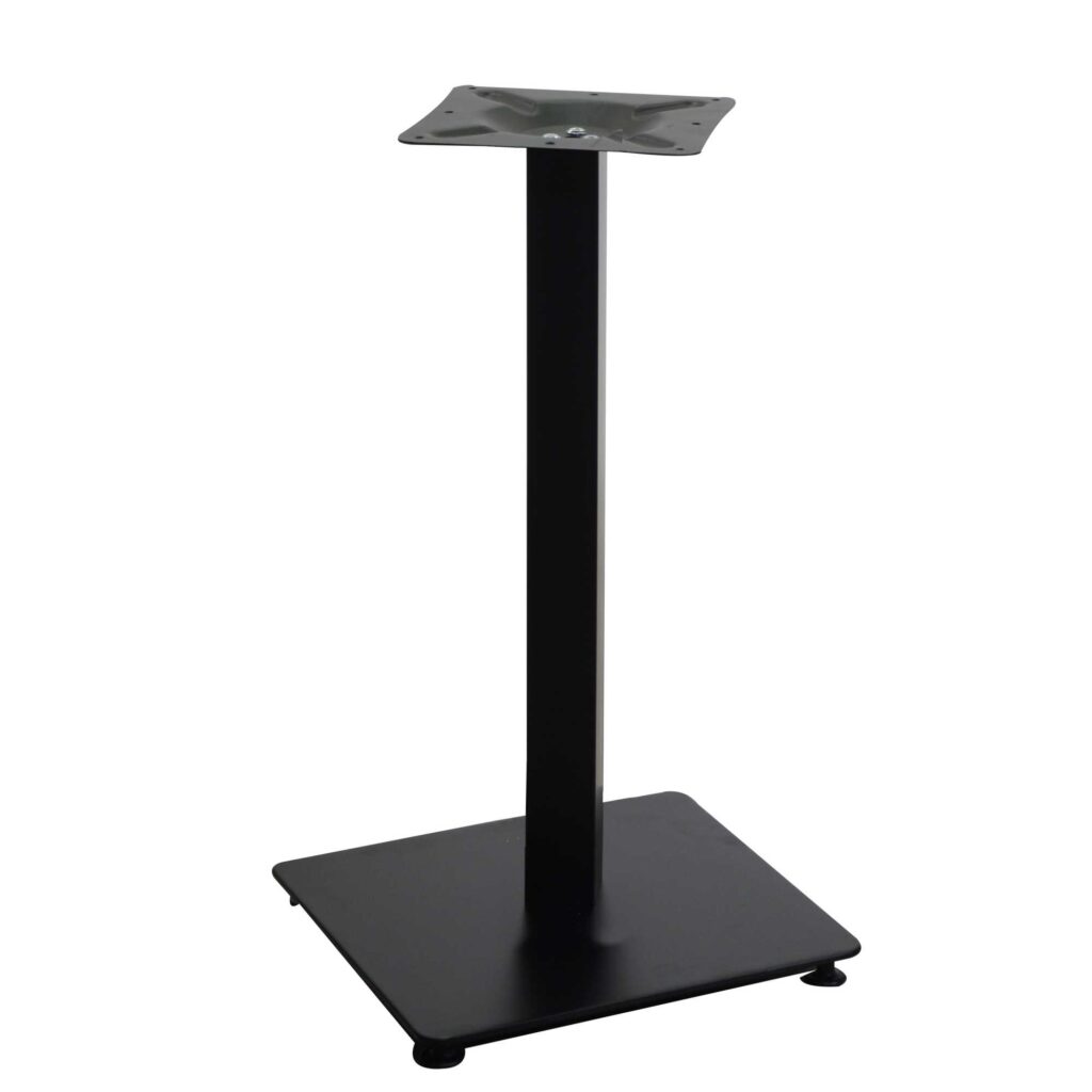 Base tavolo acciaio Leo nero quadro cm40x40h72 tubo cm6x6 ferrarra, empoli, gorizia, imperia