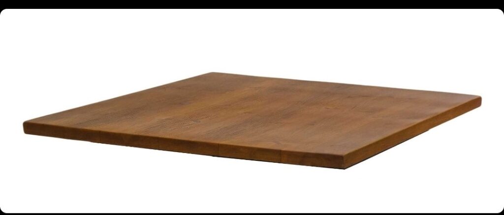 Top tavolo Bristol legno naturale quadro cm80x80X3 per birreria,  bistrò, ristoranti